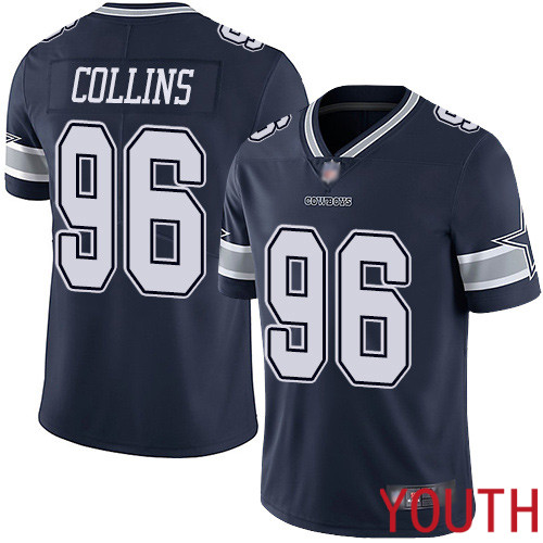 Youth Dallas Cowboys Limited Navy Blue Maliek Collins Home 96 Vapor Untouchable NFL Jersey